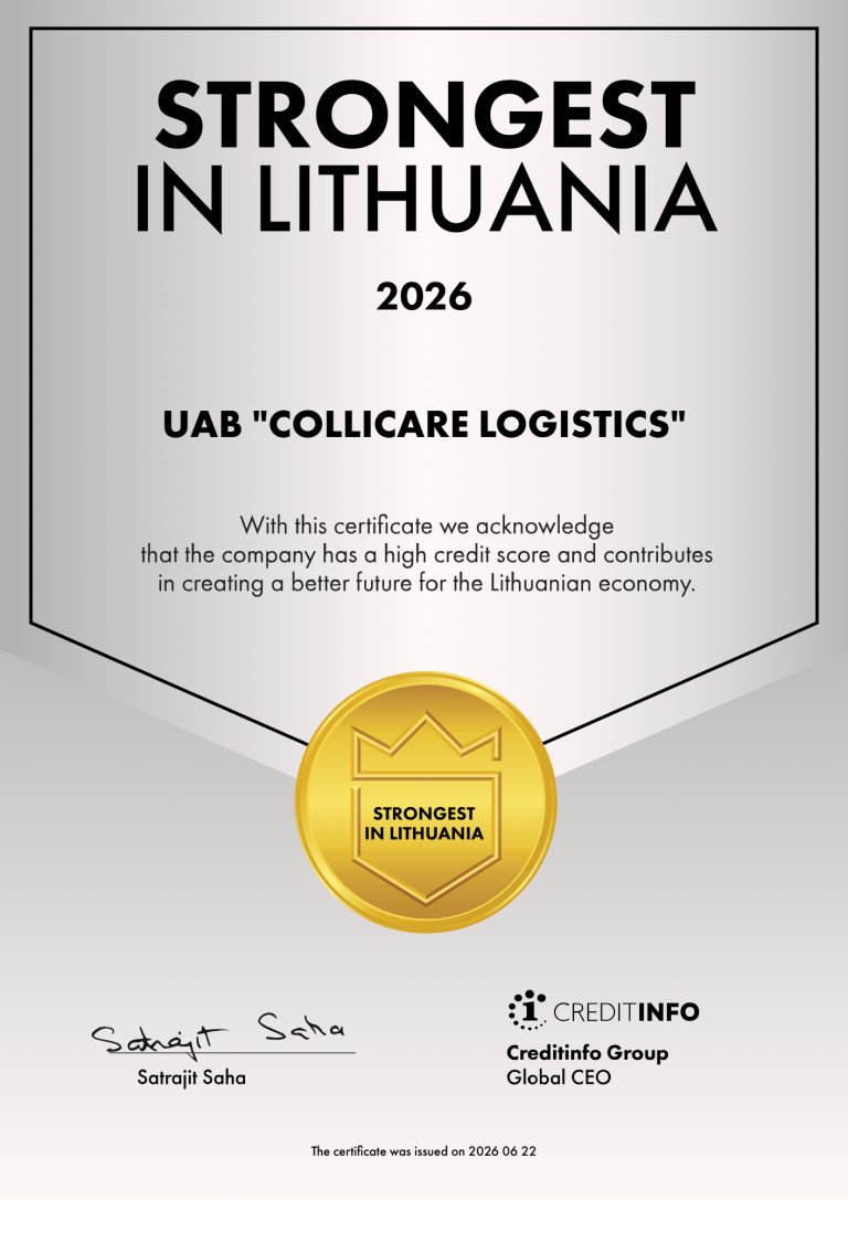 ColliCare Logistics Litvanya'nın En Güçlüsü 2026