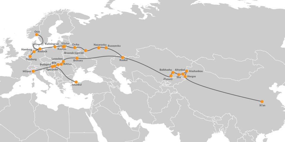 Çin-Avrupa arası demir yolu taşımacılığı ve lojistik
