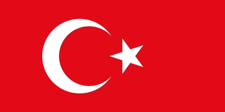 The Turkish flag