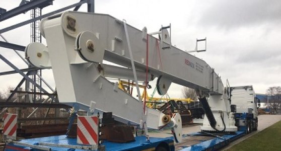 Large crane on truck