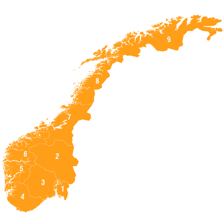 Postalcode map Norway